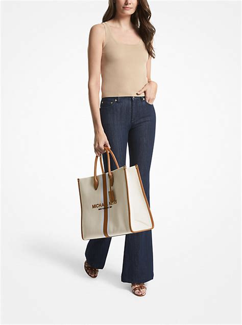 michael kors canvas tote mirella|Michael Kors neverfull tote.